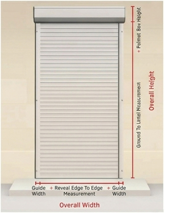 measure a roller shutter